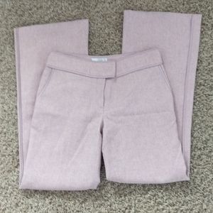 Pink wool boot cut pants